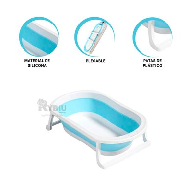 BAÑERA RYBIU HO29549 CELESTE ADAPTABLE + AGENDITA BEBE - 4