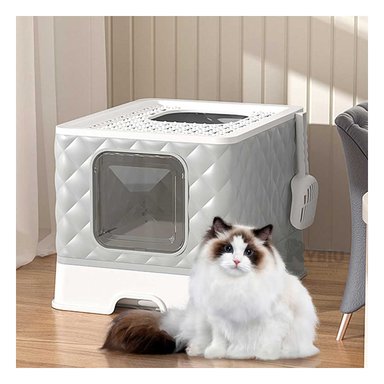 ARENERO GATO RYBIU MA29055 CON BANDEJA EXTRAÍBLE Y PALA CERNIDORA PLOMO