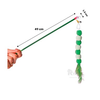 JUGUETE GATO MA29069 VARITA VERDE + PAPEL DE REGALO RYBIU