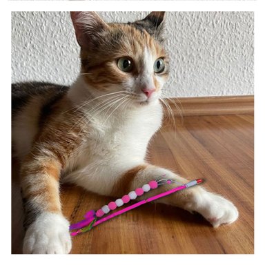 JUGUETE GATO MA29067 VARITA DE ENTRETENIMIENTO ROSADO + STICKERS RYBIU