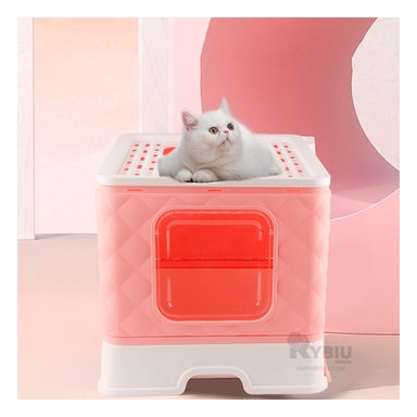 ARENERO GATO RYBIU MA29056 FÁCIL EXTRACCIÓN TONO ROSADO + STICKERS