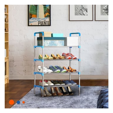 ZAPATERA RYBIU HO29604 CELESTE AHORRADORA ESPACIO 4 N ELESTE + PAPEL REGALO - 2