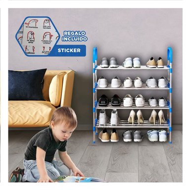 ZAPATERA RYBIU HO29604 CELESTE CON SEPARADORES 4 N + REGALO STICKERS