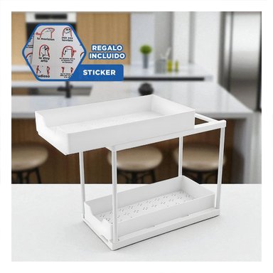 ESTANTE RYBIU HO29666 BLANCO CON ALMACENAMIENTO 2 N + REGALO STICKERS