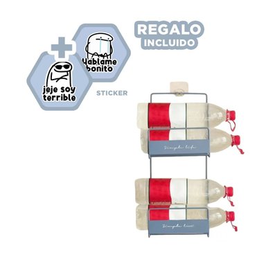 ORGANIZADOR CARTERA RYBIU 6165 AZUL DE DOBLE NIVEL PARA BOLSOS Y STICKERS