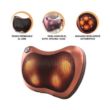 ALMOHADA RYBIU HO30720 INTELIGENTE CUELLO Y HOMBROS MARRÓN 31 X 10 CM - 3