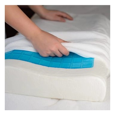 ALMOHADA RYBIU HO30722 ORTOPÉDICA CERVICAL GEL CELESTE 50 X 30 CM