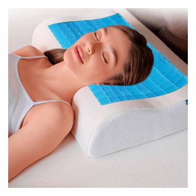 ALMOHADA RYBIU HO30722 ORTOPÉDICA CERVICAL GEL CELESTE 50 X 30 CM - 2