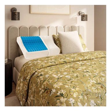 ALMOHADA RYBIU HO30722 LIGERA ORTOPÉDICA CELESTE + AGENDITA 50 X 30 CM