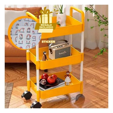 ESTANTE RYBIU HO30738 AMARILLO ORGANIZADO 3 SECCIONES + REGALO STICKERS