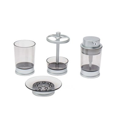 SET RYBIU HO30200 4 PIEZAS DISEÑO Y ELEGANTE EN PLATEADO + PAPEL DE REGALO