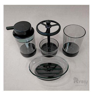 SET RYBIU HO30199 4 PIEZAS INTEGRAL DE TOCADOR IDEAL EN NEGRO + REGALO AGENDITA