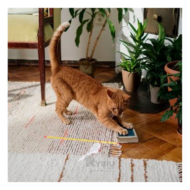 JUGUETE GATO MA29072 VARITA INTERACTIVA CON ROEDOR AMARILLO +AGENDITA RYBIU