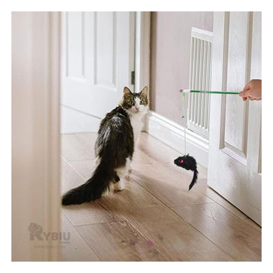 JUGUETE GATO MA29071 VARITA INTERACTIVA CON ROEDOR VERDE +AGENDITA RYBIU