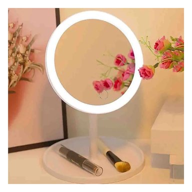 TOCADOR ELEGANTE LED TACTIL CIRCULAR BLANCO CON LUZ FRONTAL Y+REGALO STICKER - 2