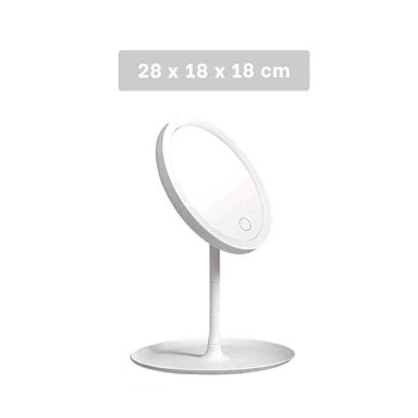 TOCADOR ELEGANTE LED TACTIL CIRCULAR BLANCO CON LUZ FRONTAL Y+REGALO STICKER - 4