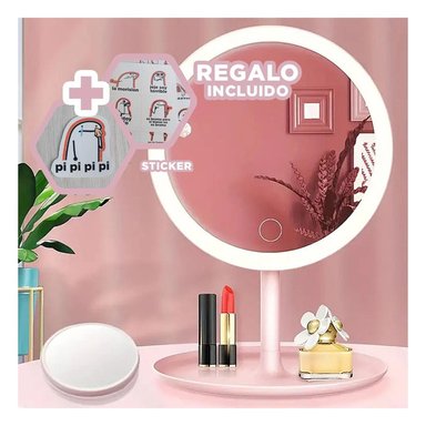 ESPEJO RYBIU BE32218 CIRCULAR ROSADO + REGALO STICKERS