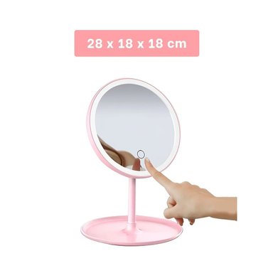 ESPEJO RYBIU BE32218 CIRCULAR ROSADO + REGALO STICKERS - 4