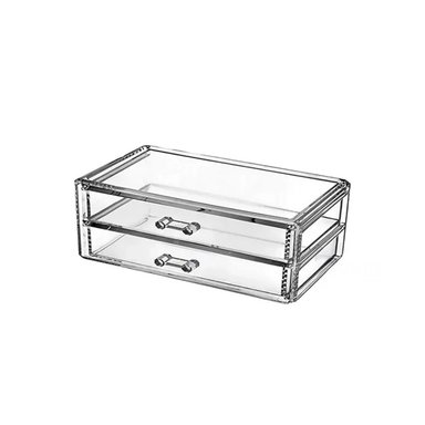 ORGANIZADOR RYBIU BE32241 TRANSPARENTE CAJA MODERNA 2 CAJONES