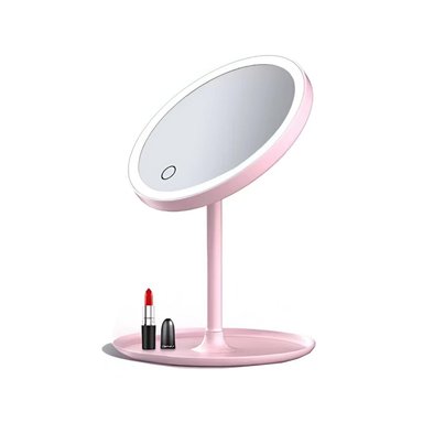 ESPEJO RYBIU BE32218 CIRCULAR ROSADO LED TACTIL