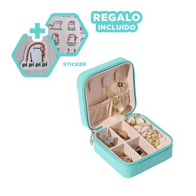 JOYERO RYBIU BE32254 VERDE ORGANIZADOR JOYAS MINI STICKERS