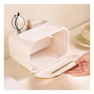 ORGANIZADOR RYBIU BE32256 BLANCO CAJA PAÑUELOS MULTIFUNCIONAL COMPARTIMIENTOS - 2