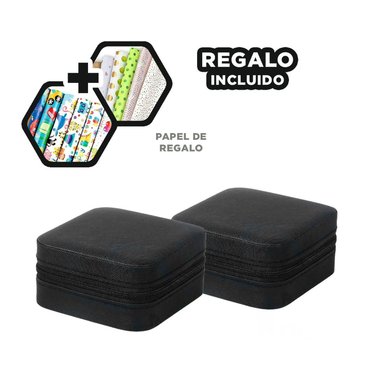 JOYERO RYBIU BE32252 NEGRO MINI ORGANIZADOR JOYAS PAPEL REGALO