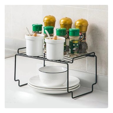 ESTANTE RYBIU HO29704 NEGRO PERFECTO PLATOS + REGALO STICKERS - 5