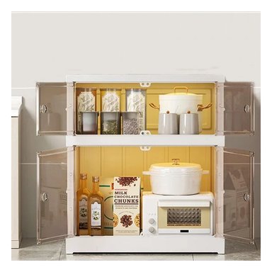 ESTANTE RYBIU YP070146 BLANCO PLEGABLE 2 NIVELES CON PUERTAS