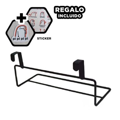 TOALLERO RYBIU HO29724 COMPACTO PARA PAÑOS NEGRO + REGALO STICKERS