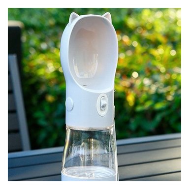 DISPENSADOR PERRO Y GATO PORTÁTIL AGUA MA29121 TONO PLOMO Y PAPEL REGALO RYBIU