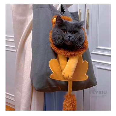 CARTERA DE PASEO PARA MASCOTA TONO PLOMO Y+PAPEL DE REGALO - 2