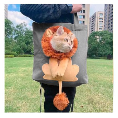 CARTERA DE PASEO PARA MASCOTA TONO PLOMO Y+PAPEL DE REGALO - 3