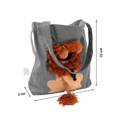 CARTERA DE PASEO PARA MASCOTA TONO PLOMO Y+PAPEL DE REGALO - 5