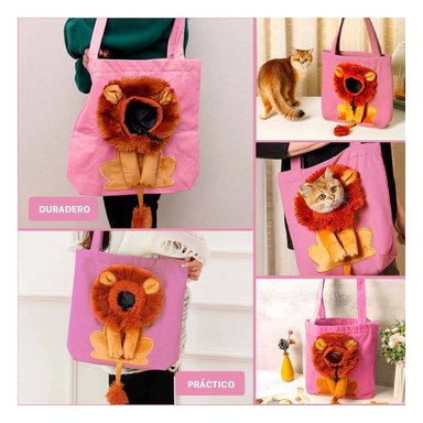 MOCHILA MODERNA LEON ROSADO CON MATERIAL RESISTENTE PARA SALIDAS Y PASEOS - 5