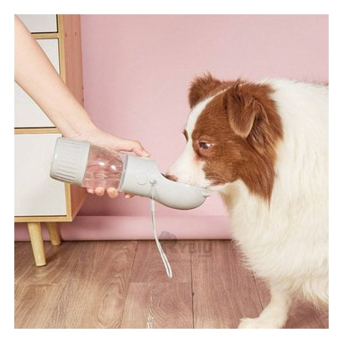 DISPENSADOR PERRO Y GATO MA29121 MASCOTA AGUA TONO PLOMO Y STICKERS RYBIU