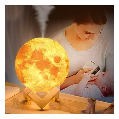 HUMIDIFICADOR DECORATICO CON LAMPARA LUNA Y+REGALO AGENDITA