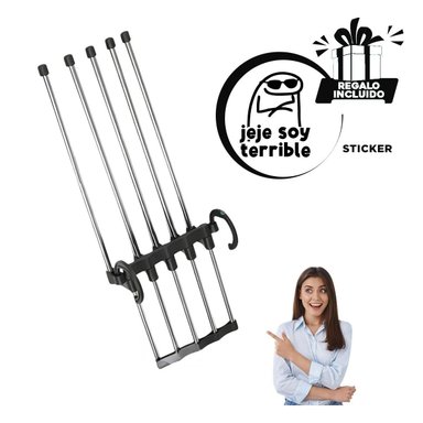 SET PERCHAS RYBIU HO30797 HOGAR MULTIFUNCIONAL NEGRO + REGALO STICKERS