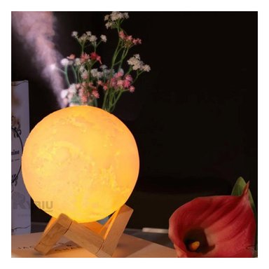 DIFUSOR RYBIU HO30753 TRANSPARENTE HUMIDIFICADOR RECARGABLE FORMA LUNA + REGALO STICKERS