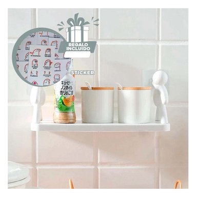 ESTANTE HUMANOIDE PLASTICO PRACTICO PARA ORGANIZAR PRODUCTOS BLANCO Y+REGALO STICKER