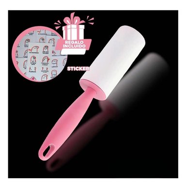 LIMPIADOR DE PELUSA LIGERO PARA CHAQUETAS, ABRIGOS Y ROPA DE LANA ROSADO Y+REGALO STICKER