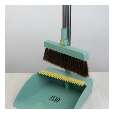 SET LIMPIEZA RYBIU HO30849 ESCOBA FAMILIAR MODERNO + RECOGEDOR VERDE