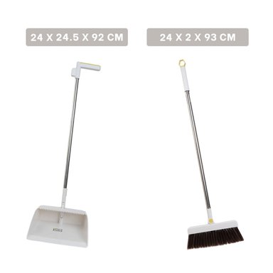 SET LIMPIEZA RYBIU HO30847 ESCOBA MULTIFUNCIONAL BLANCO Y + STICKERS - 4