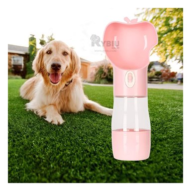 DISPENSADOR PERRO MA29112 LÍQUIDOS COLOR ROSADO Y STICKERS RYBIU