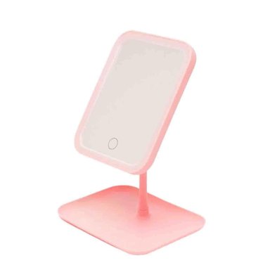 ESPEJO RYBIU BE32220 CUADRADO ROSADO LED TACTIL PRACTICO