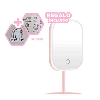 ESPEJO RYBIU BE32220 CUADRADO ROSADO + REGALO STICKERS