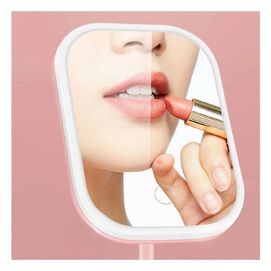 ESPEJO RYBIU BE32220 CUADRADO MAQUILLAJE LED EN ROSADO + PAPEL REGALO - 2