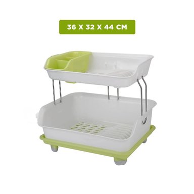 SET ESCURRIDOR RYBIU CO30400 VERDE FUNCIONAL 2N COCINA + REGALO STICKERS - 4