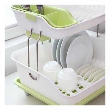 SET ESCURRIDOR RYBIU CO30400 VERDE FUNCIONAL 2N COCINA + REGALO STICKERS - 5
