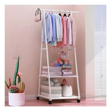 PERCHERO RYBIU HO30802 PORTATIL MULTIFUNCIONAL ROPA BLANCO